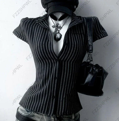 Pleated Tees Sexy Girl Slim Fit Tees Shirt