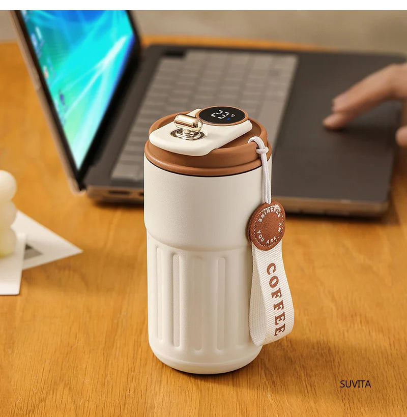 450ML Thermos Water Bottle Smart Display Temperature Stainless Steel Mug