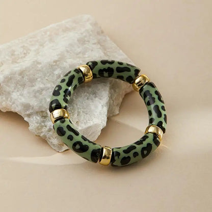 Mixed Color Bamboo Elastic Bracelets