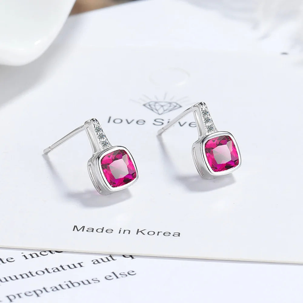 925 Sterling Silver Multiple zircon Earring