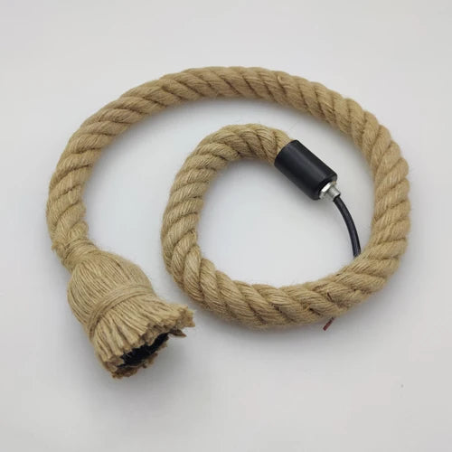 Vintage Hemp Rope Pendant Lights Attic