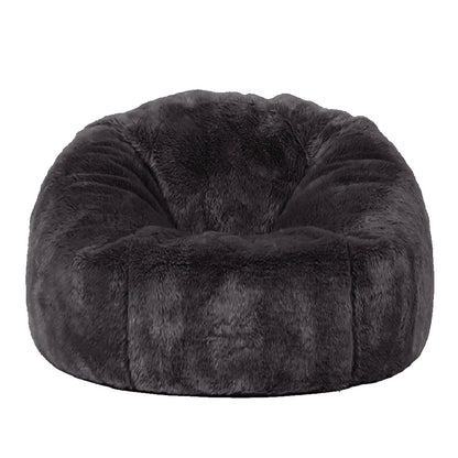 Adults  Children Fluffy Faux Fur Bean Bag Pouf Cover without Filler Beanbag