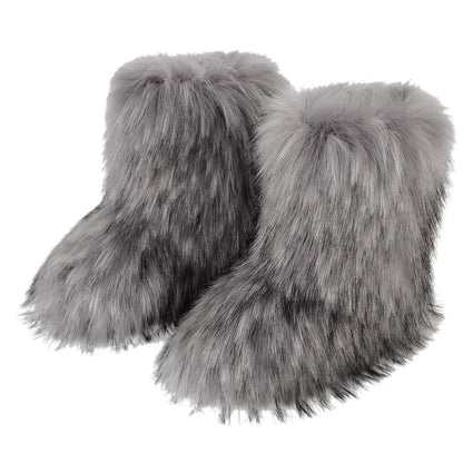 Faux Fur Boots Fluffy Snow Boots