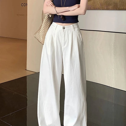 Y2K Korean Style High Waisted Wide Leg Jeans