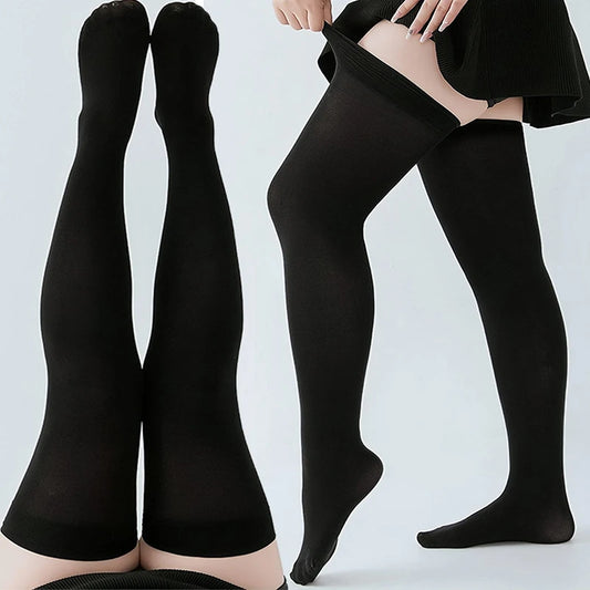 Calcetines largos lisos negros y blancos sexis