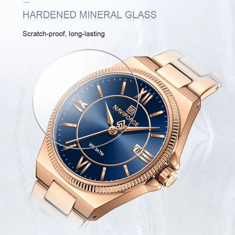 Vintage Display Stainless Steel 3ATM Waterproof Elegant Quartz Watch
