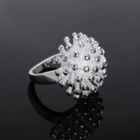 925 Sterling Silver Vintage flower Rings