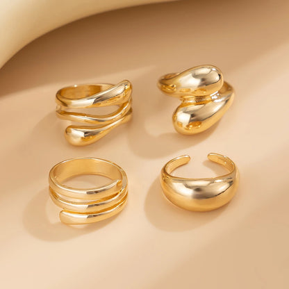 DANA 4Pcs Irregular Rings Set