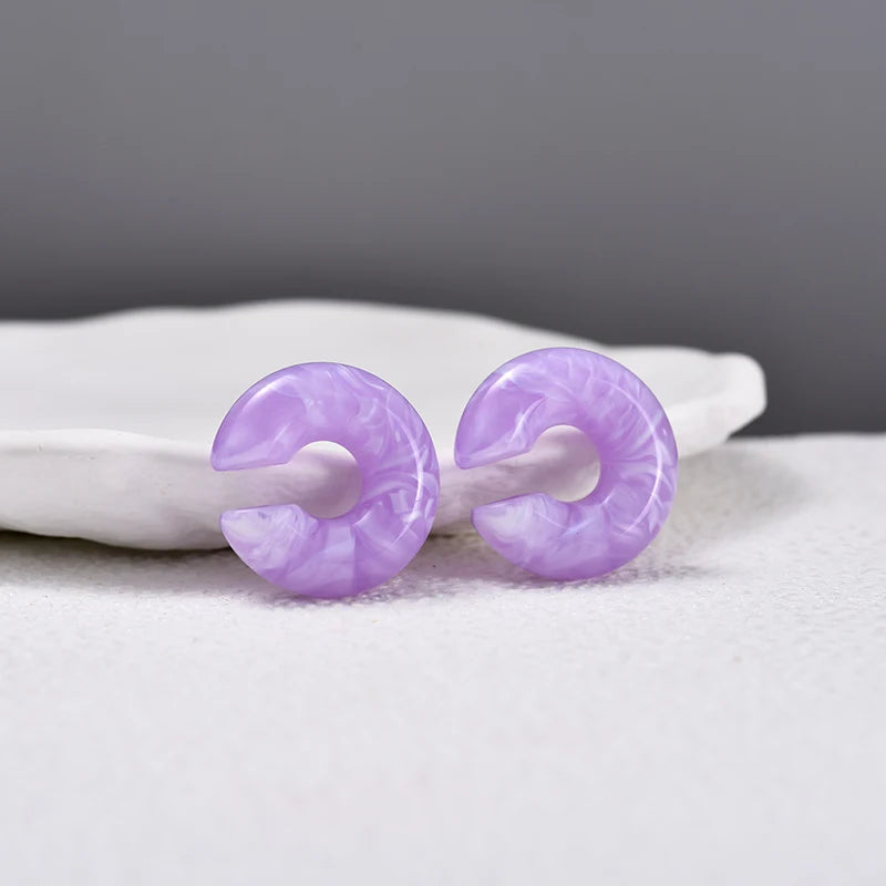 DANA Round Circle Clip Earrings