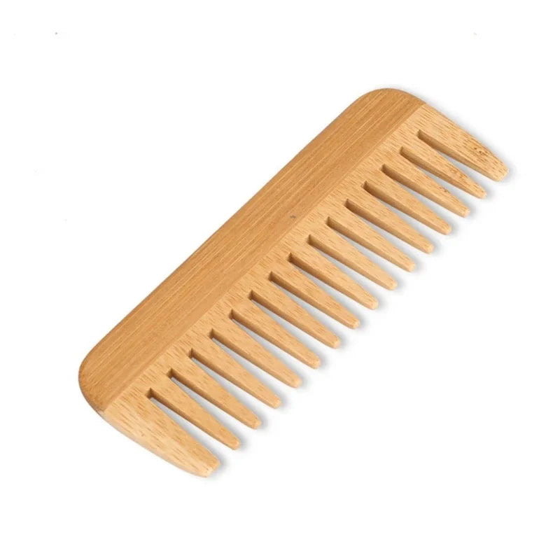 Natural Bamboo Wide Toothed Hair Brush