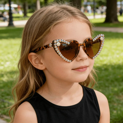 Rhinestone & Pearl Cat Eye Sunglasses