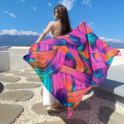 Travel Beach Sunscreen Scarva Bikini Large Shaw Swimsuit Cover-ups