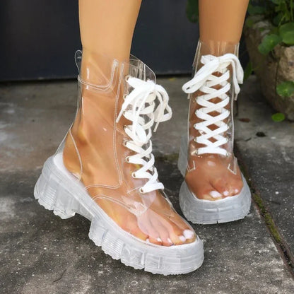 Winter Transparent Short  Sexy Non-slip Boots