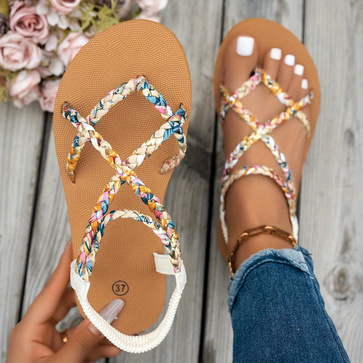 Large Size Round Head Fish Mouth Sandals