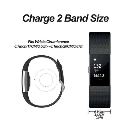 Larger Size Soft TPU Strap For Fitbit Charge Smart Watch Bracelet