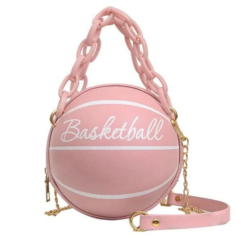 DANA PU Leather Chain Basketball Bag