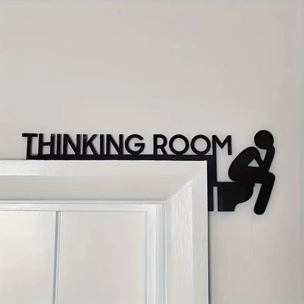 1pc Modern Metal Toilet Door Sign