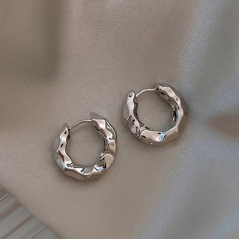 DANA 925 Sterling Silver Circle Ear Hoop Earrings