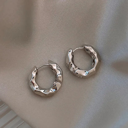 DANA 925 Sterling Silver Circle Ear Hoop Earrings
