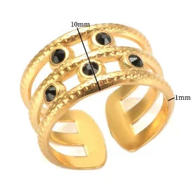 DANA Three-dimensional M Letter Ring