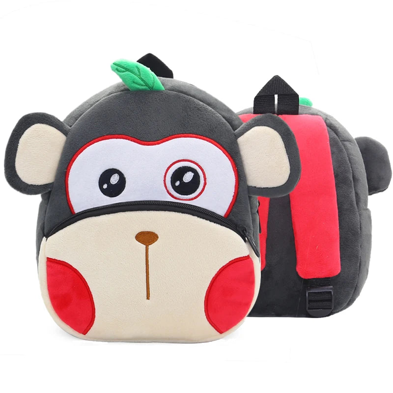 Cartoon cute plush animal backpack school