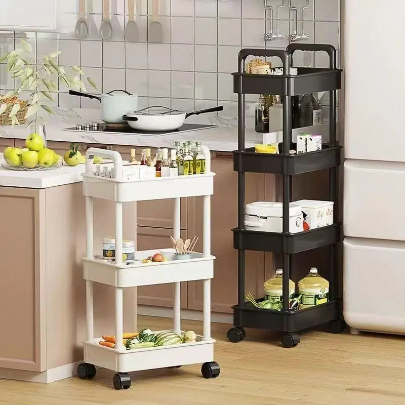 5-layer Kitchen Storage Shelf mobile Trolley floor Standing