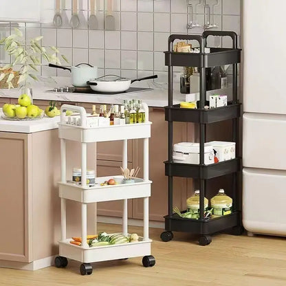 5-layer Kitchen Storage Shelf mobile Trolley floor Standing