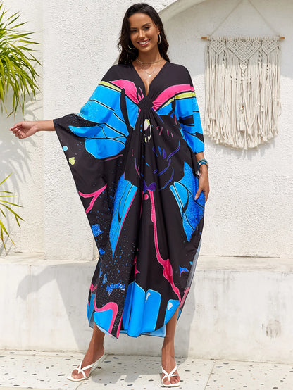 Stylish Caftans Plus Size Beach Cover Up Swimsuit Dresses