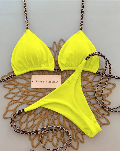 Swimsuit Swimwear Leopard Sexy Bikini Set