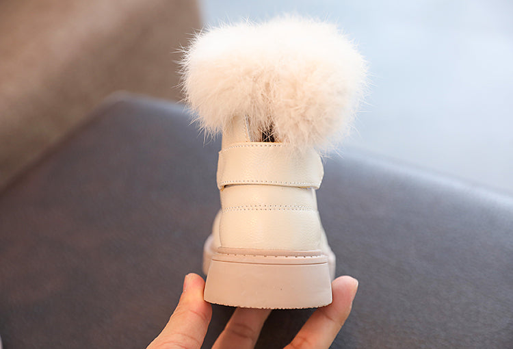Britain Style Casual Plush Winter Soft Short Boots