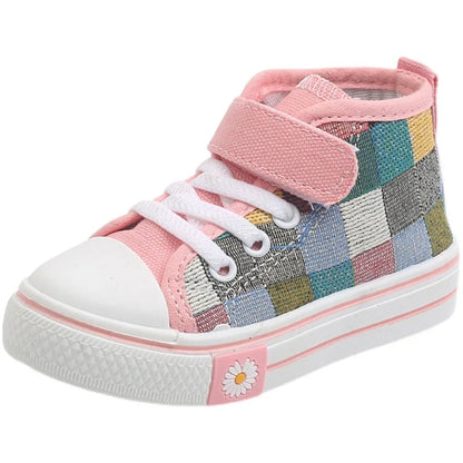 Canvas Casual Breathable Checkered Sneakers