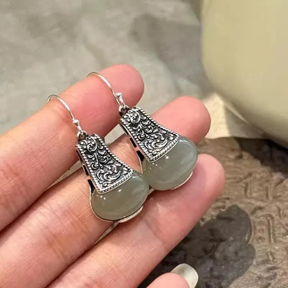925 Sterling Silver Frosting Hoop Crossing Line Hollow Out Earrings