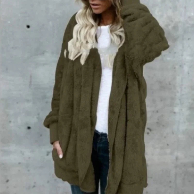 Double-faced Fur Fleece Faux Fur Thick Coat