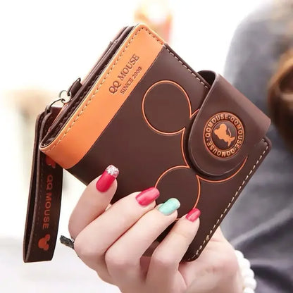 Korean PU leather cute cartoon short wallet