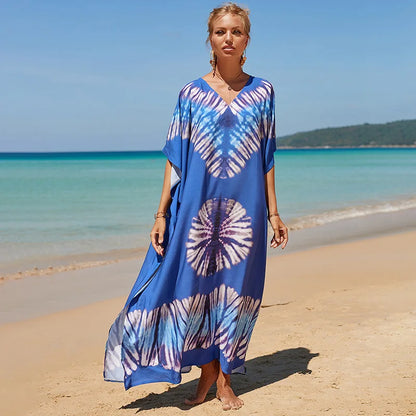 Swimsuit Kaftans Beach Cover Ups Colorful Outfits Dress