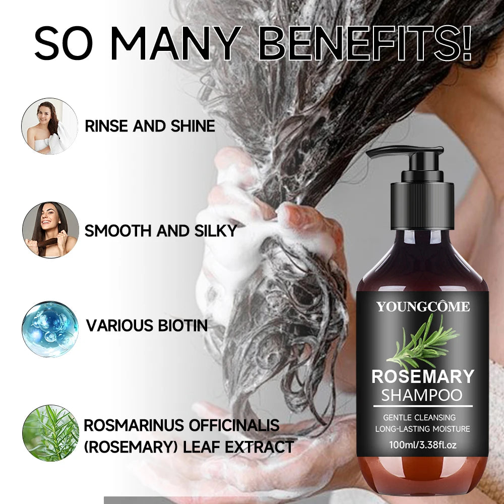 Rosemary Kit 4in1  Mask+Shampoo+Conditioner+Oil Helps Strengthen Weak Hair Care