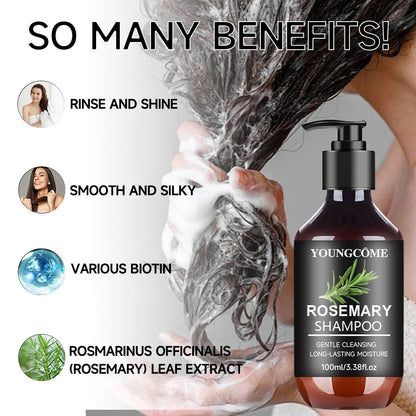Rosemary Kit 4in1  Mask+Shampoo+Conditioner+Oil Helps Strengthen Weak Hair Care
