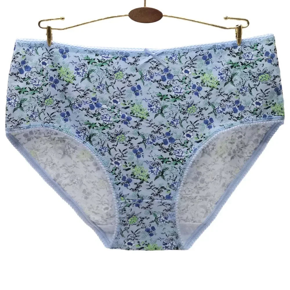 Cotton Underwear Plus Size Briefs Knickers Lady Lingerie 3 Pieces/Lot
