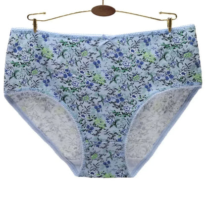 Cotton Underwear Plus Size Briefs Knickers Lady Lingerie 3 Pieces/Lot