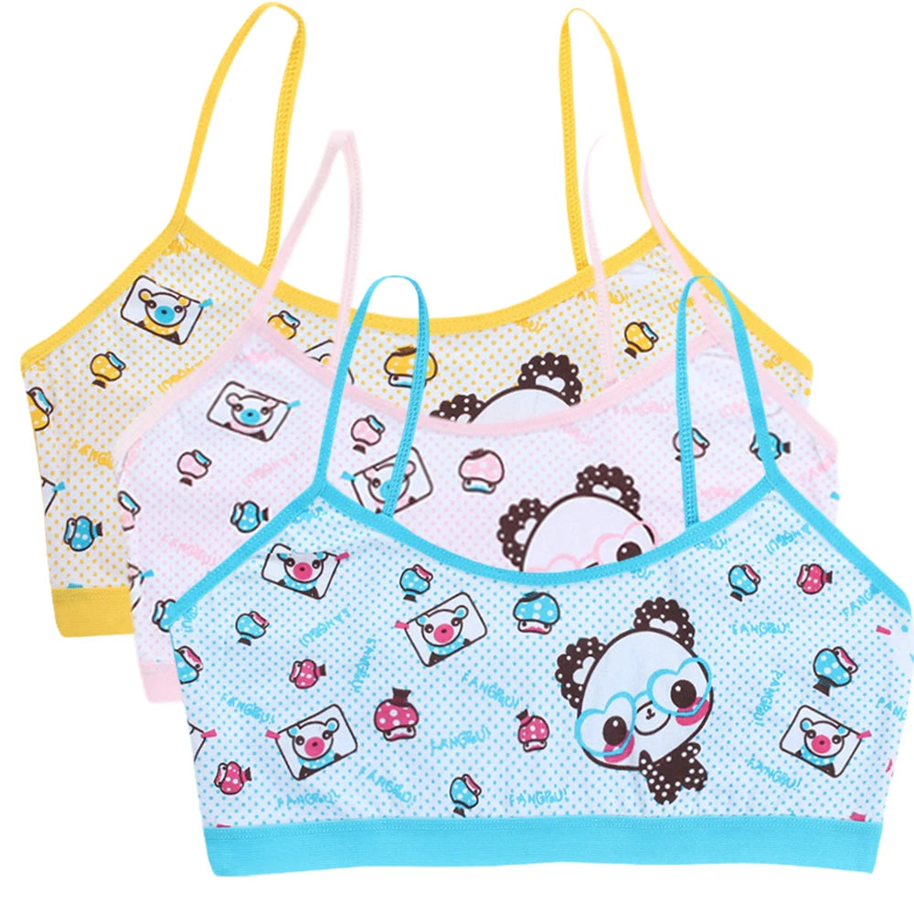 Girls Vest Bras Cartoon Panda Underwear