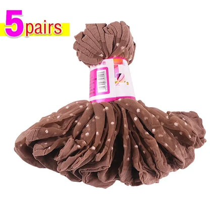 Silk Transparent Dot Lace Short Socks