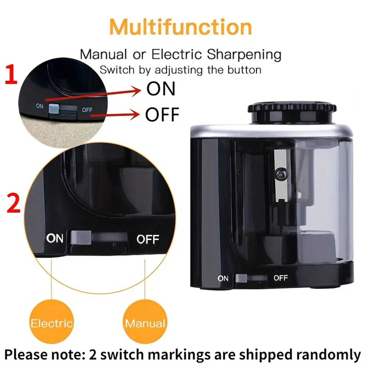 Desktop Electric Sharpener Assembly Automatic Pencil Sharpener