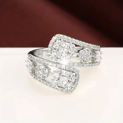 Huitan Bright CZ Luxury Unique Rings