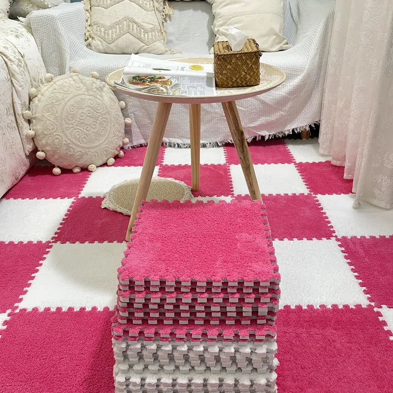 Soft Plush Warm Carpet Baby Play EVA Foam Floor Game Mat