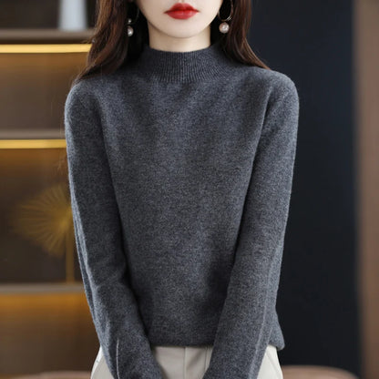 Wool Half-neck Cashmere Sweater