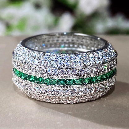 Huitan Luxury Cubic Zirconia Promise Rings