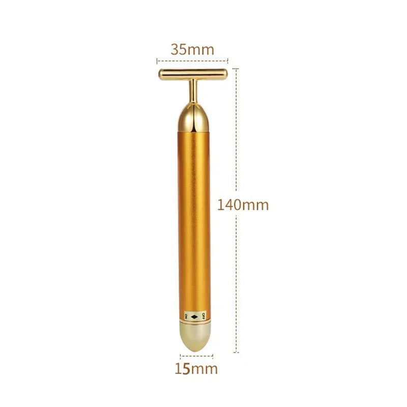 24k Gold Face Lift Roller Vibration Slimming Massager Vibrating Massager