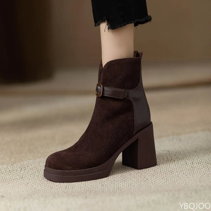 Thick sole thick heel elegant simple high heels Boots