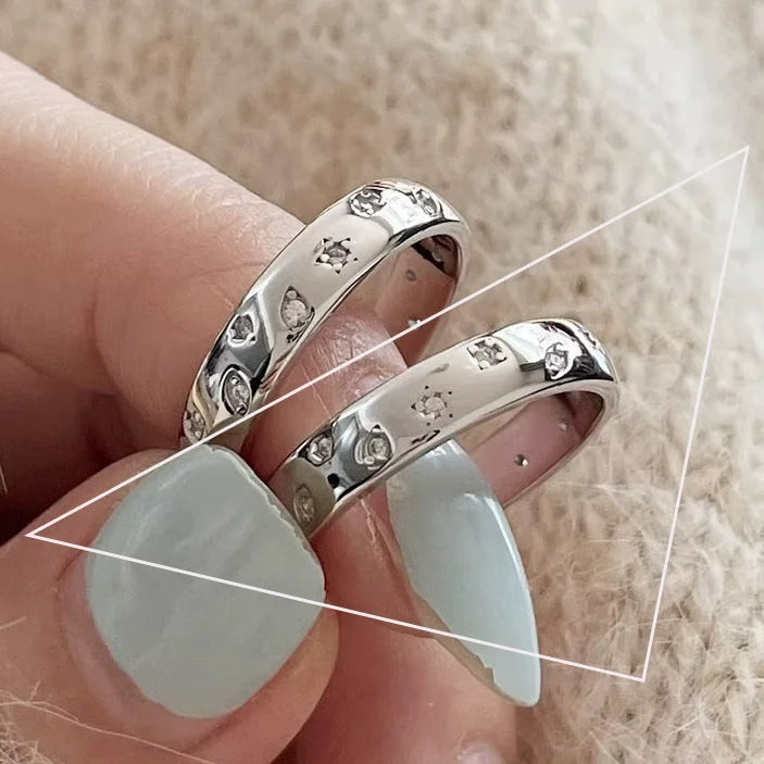 Sam Panda 925 Sterling Silver Simple Vintage Big Ball Ring