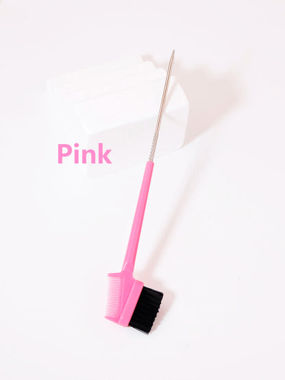 Double sided hair edge brush